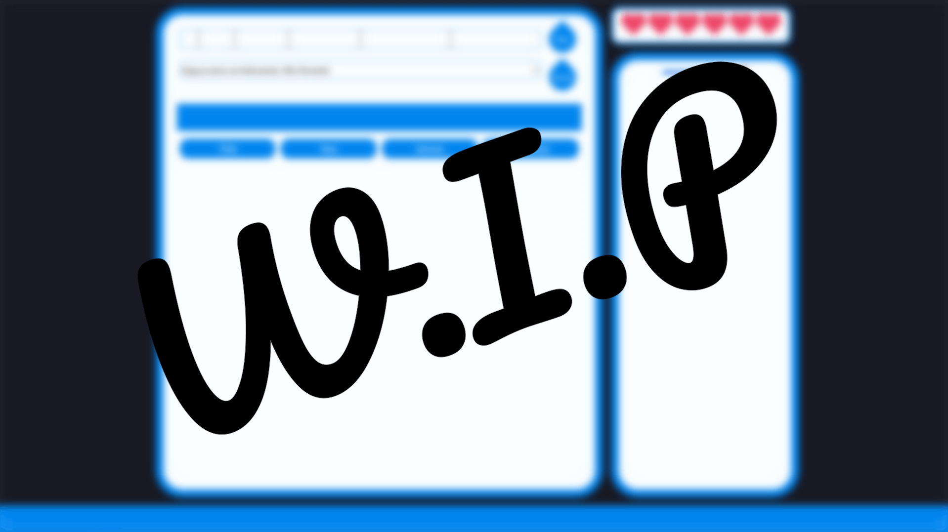 Screenshot of the W.I.P website animle