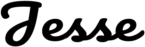 White logo: Jesse